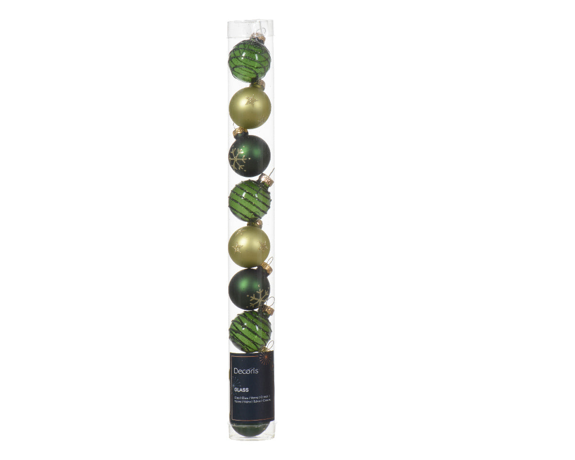 Decoración de vidrio-minibolas de navidad núm. 010055
