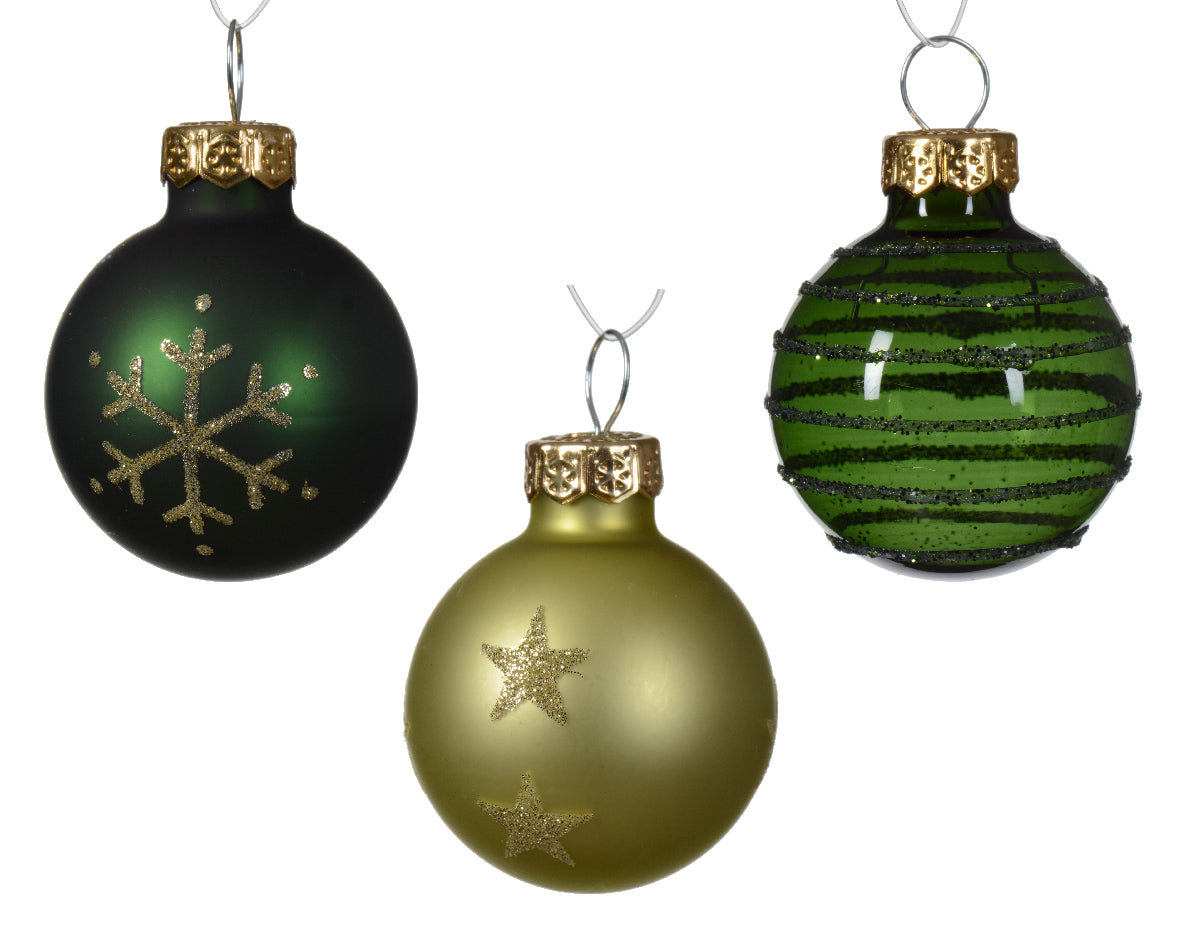 Decoración de vidrio-minibolas de navidad núm. 010055