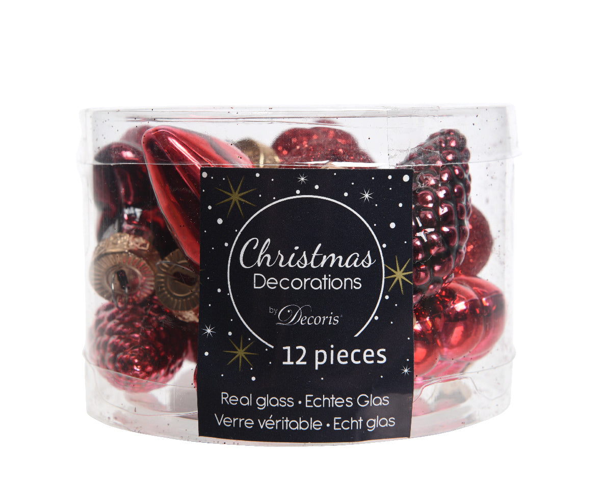 Decoración de vidrio-Minibolas de navidad núm. 016000