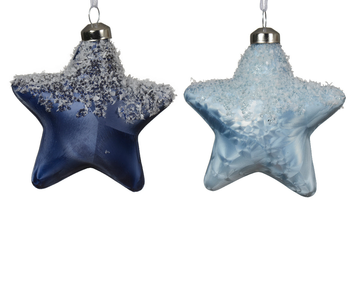 Estrella de cristal con adornos