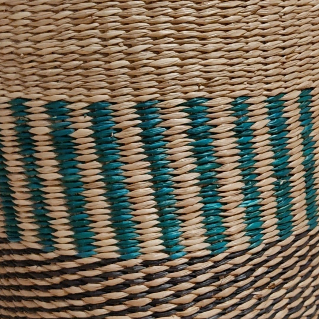 Handgefertigter Seegras-Topfkorb, Durchmesser 32 x 34 cm