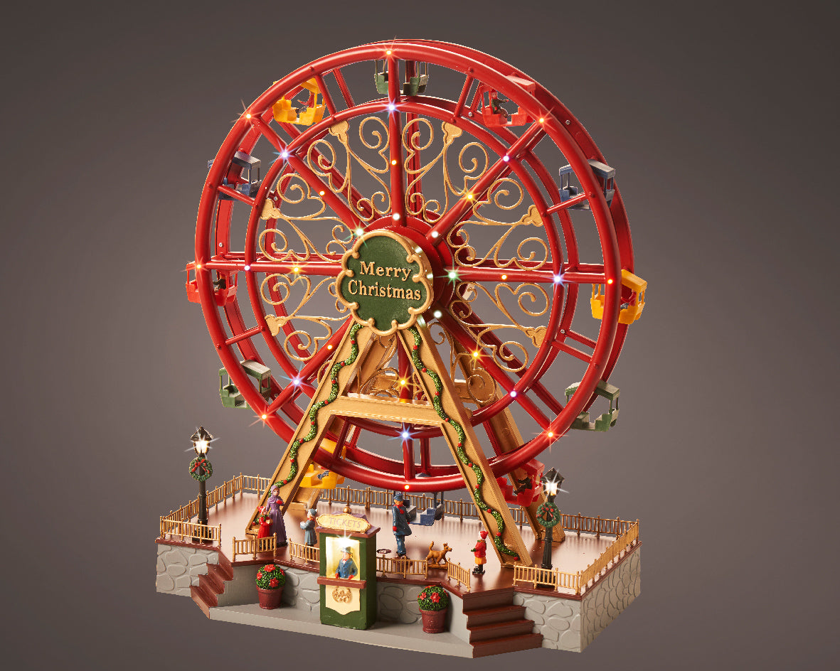 Noria de Navidad roja
