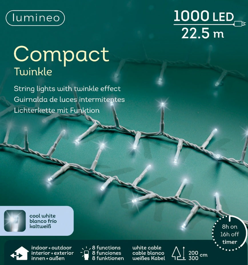 Girnalda de luces Compact 2250cm-1000LED Blanco Frío