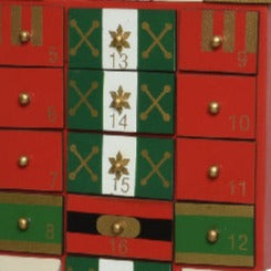 Calendario de adviento de cascanueces de navidad