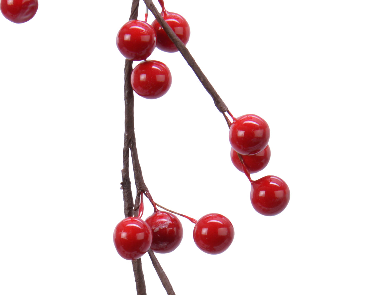 Guirnalda de Navidad rojo 130 cm espuma