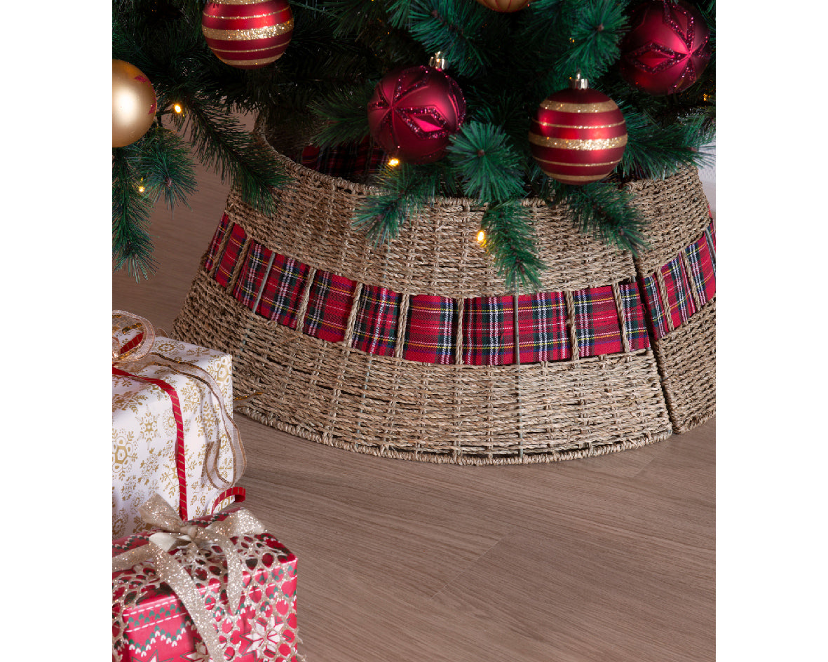 Natural seagrass Christmas tree base d75cmx28cm