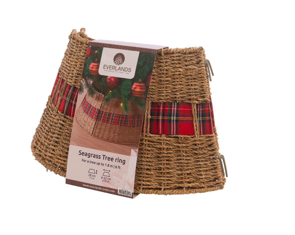 Natural seagrass Christmas tree base d75cmx28cm