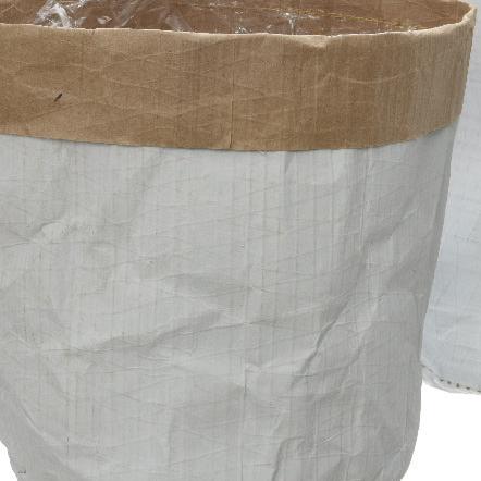 Dekorativer Pflanzkorb mit wasserdichtem Innenraum – Kraftpapier und Kunststoff
