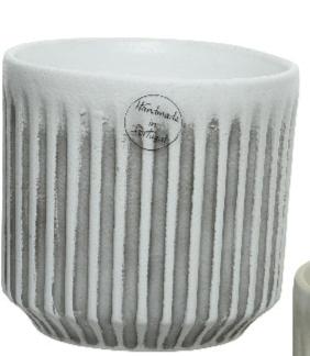 Macetas de Terracota con texturas geométricas