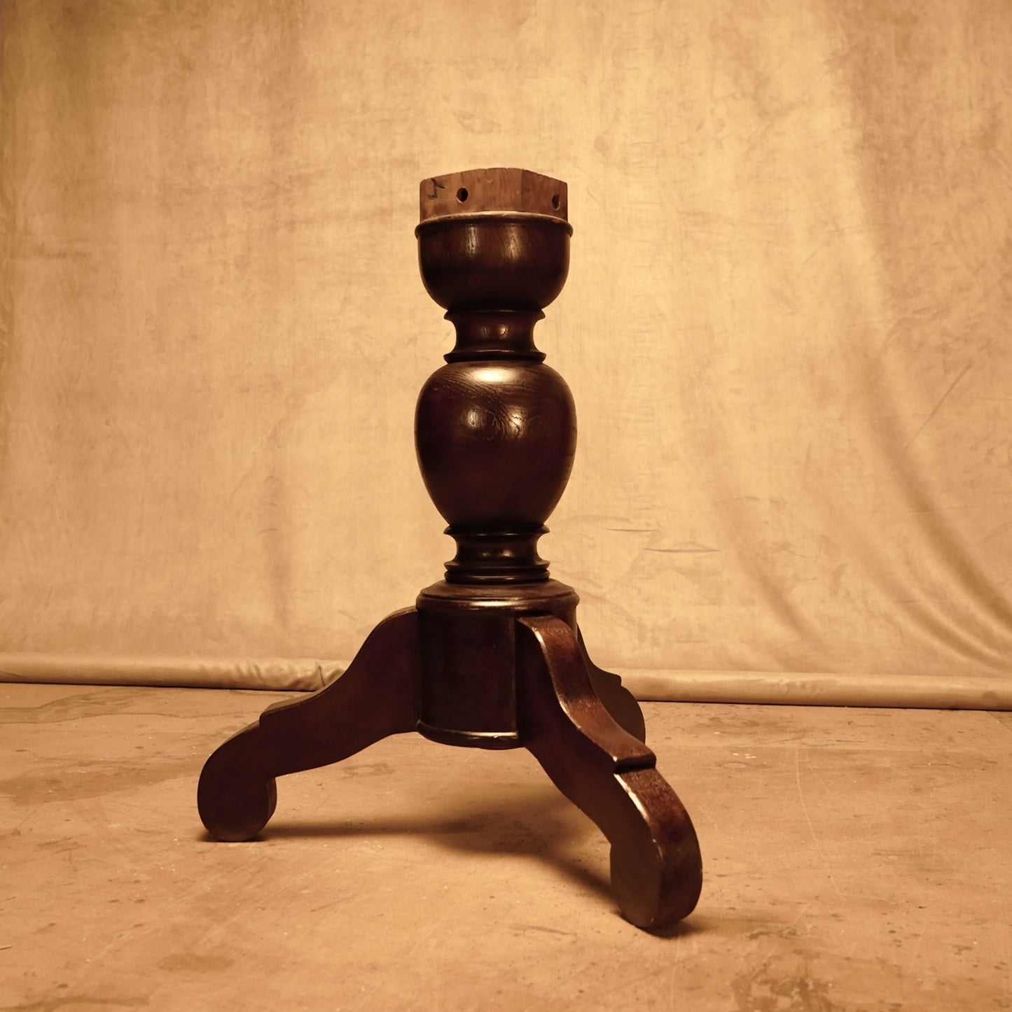 Pie de Mesa de Madera Maciza de Teca
