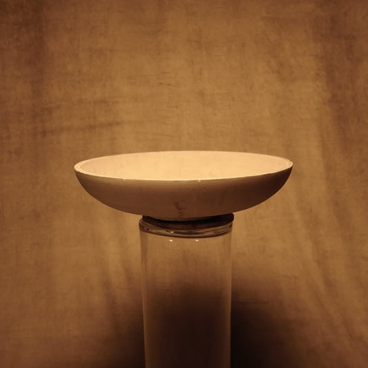 Plato Decorativo de Piedra Caliza Ø60 cm, Estilo Artesanal Rústico