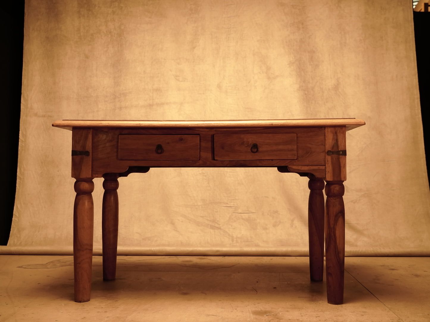 Recibidor escritorio de madera rústico 160x55cm