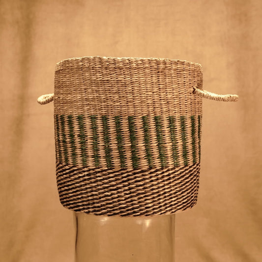 Cesta Cubre macetas de Pradera Marina Hecha a Mano diá32cmx34cm