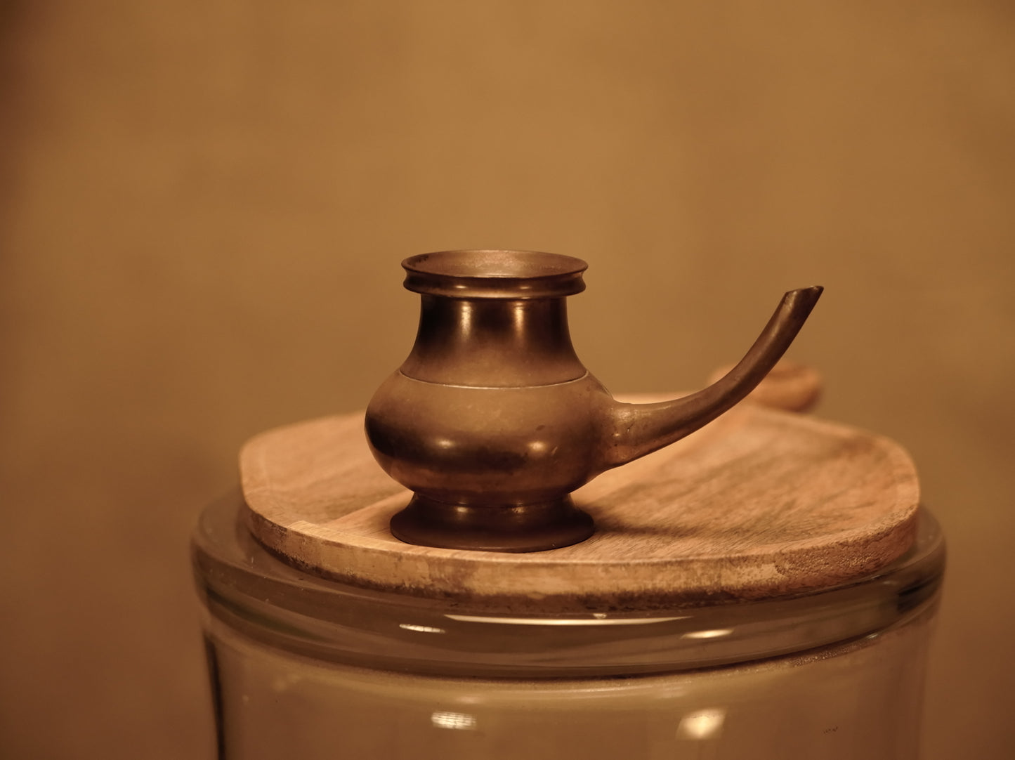 Tetera Cafetera Morisca de Latón Antiguo