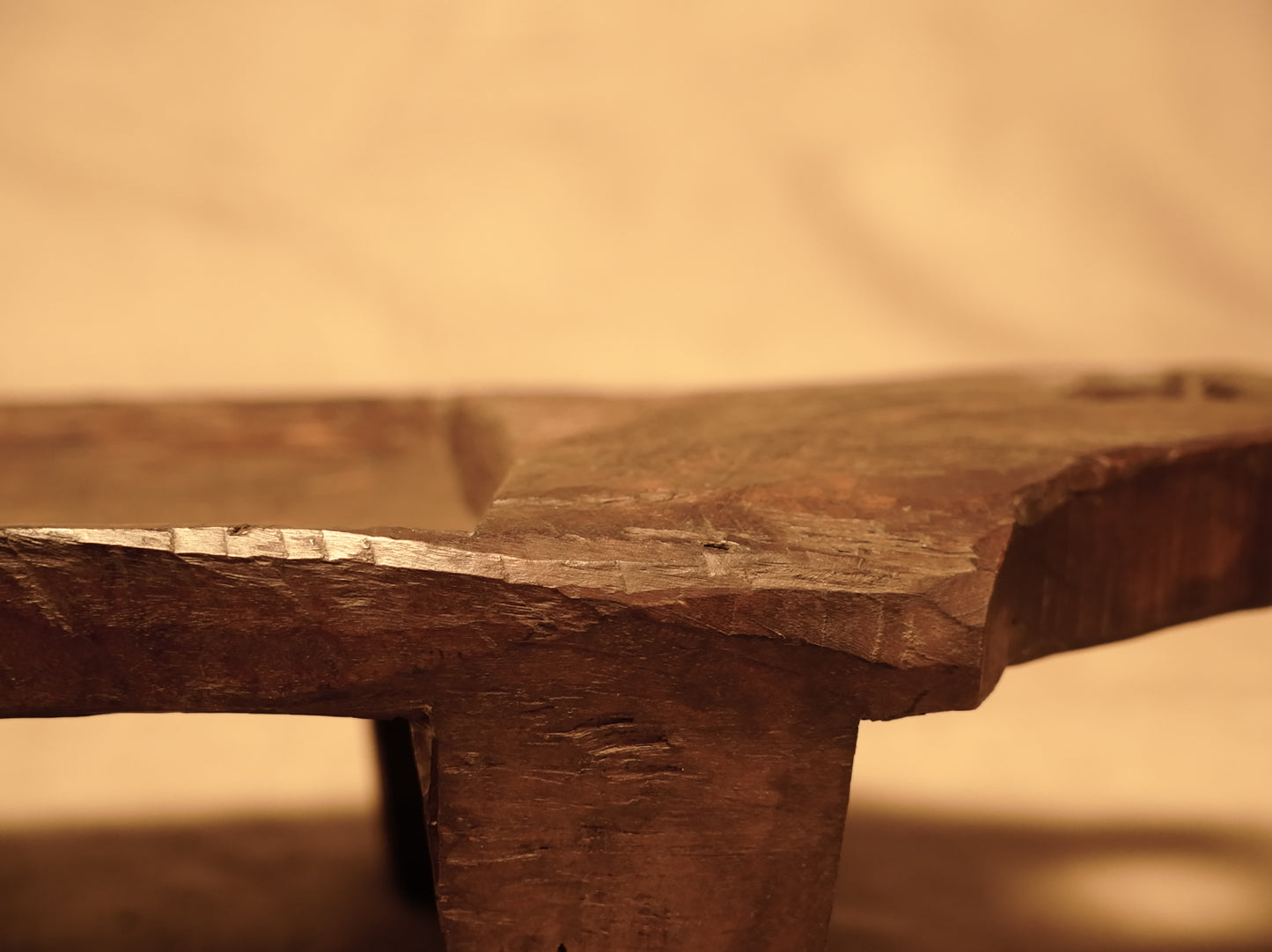 Rustic Wood Carved Table