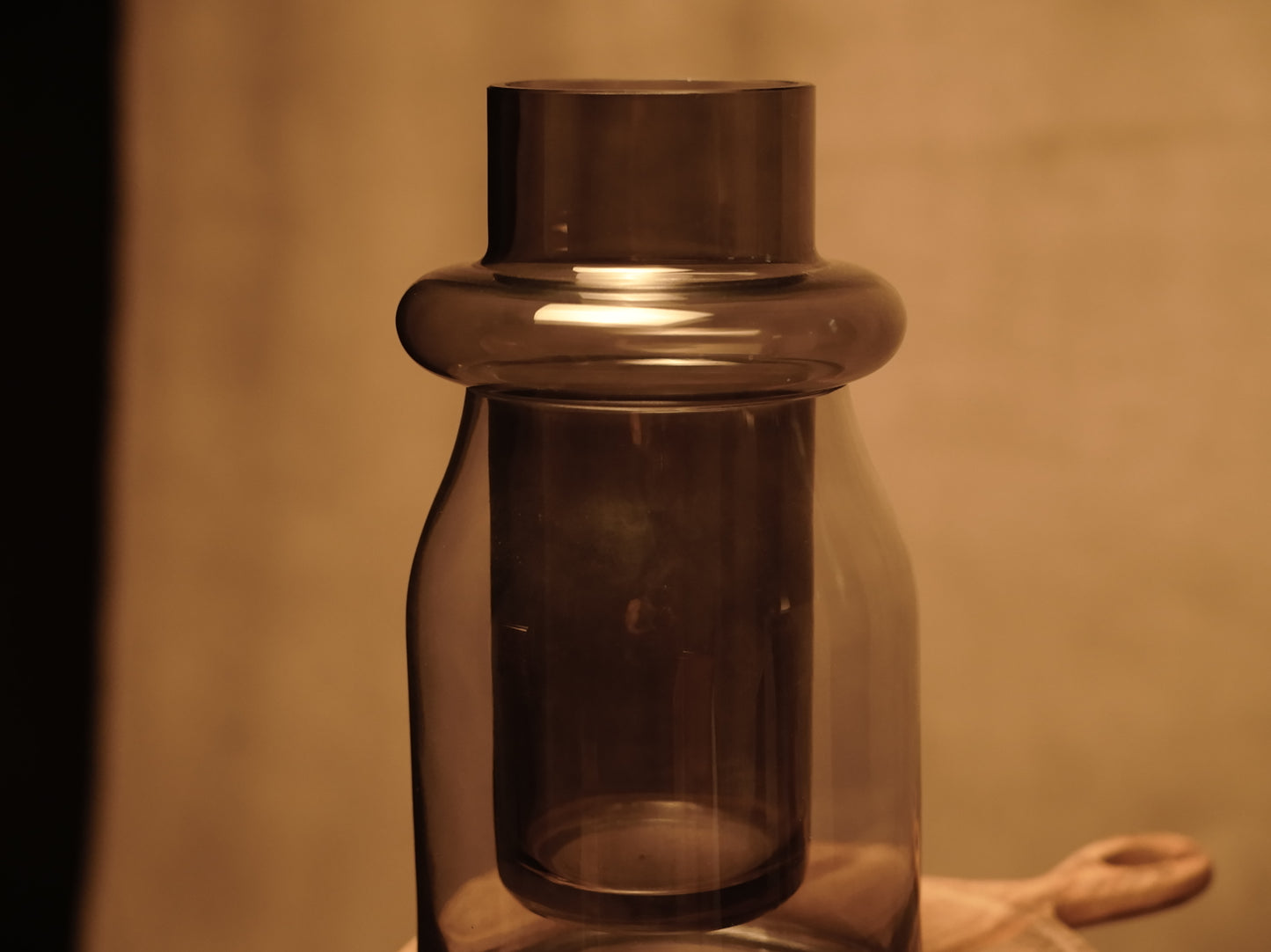 Modern style smoked glass vase