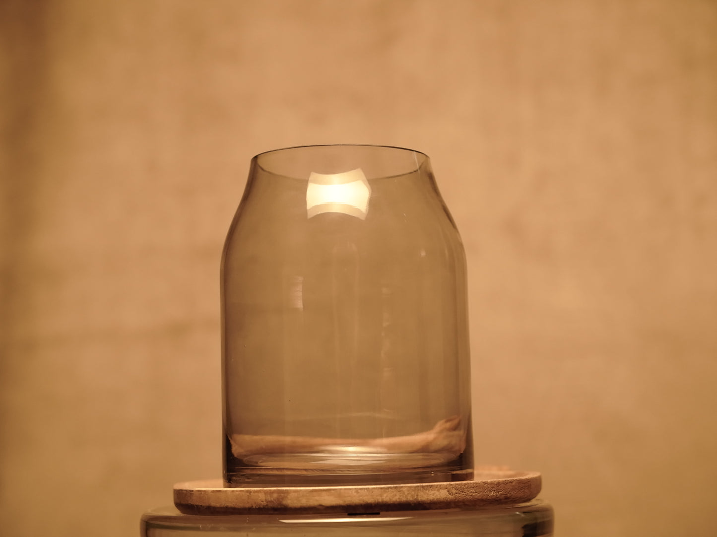 Modern style smoked glass vase