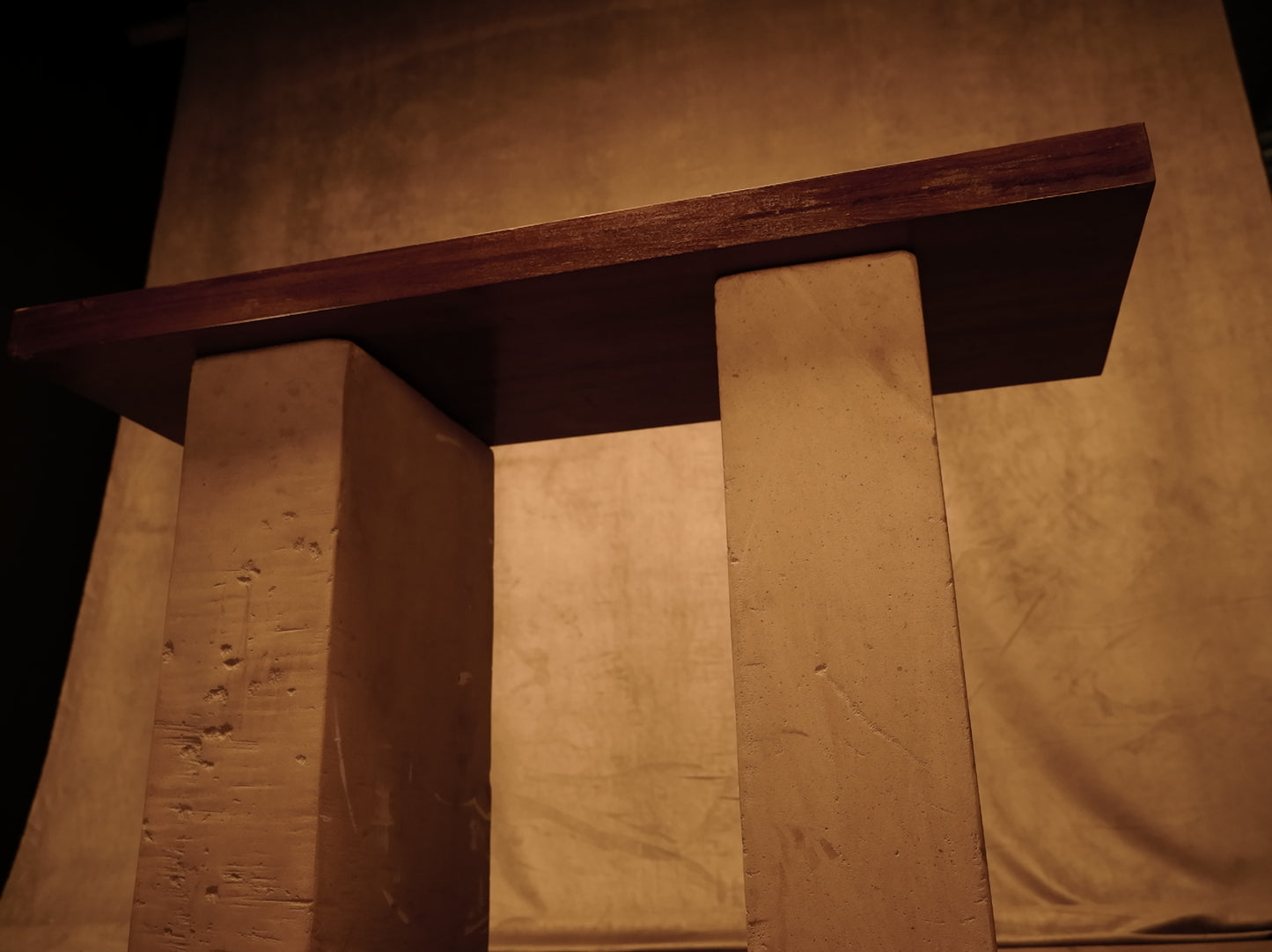 Premium Teak and Limestone Hall Console Table