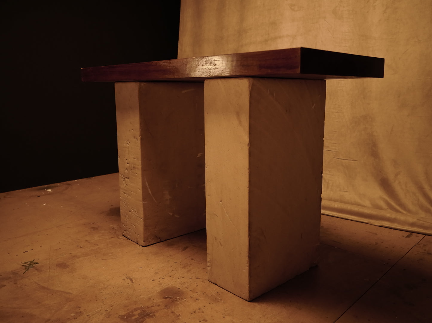 Premium Teak and Limestone Hall Console Table