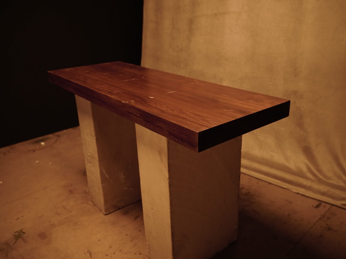 Premium Teak and Limestone Hall Console Table