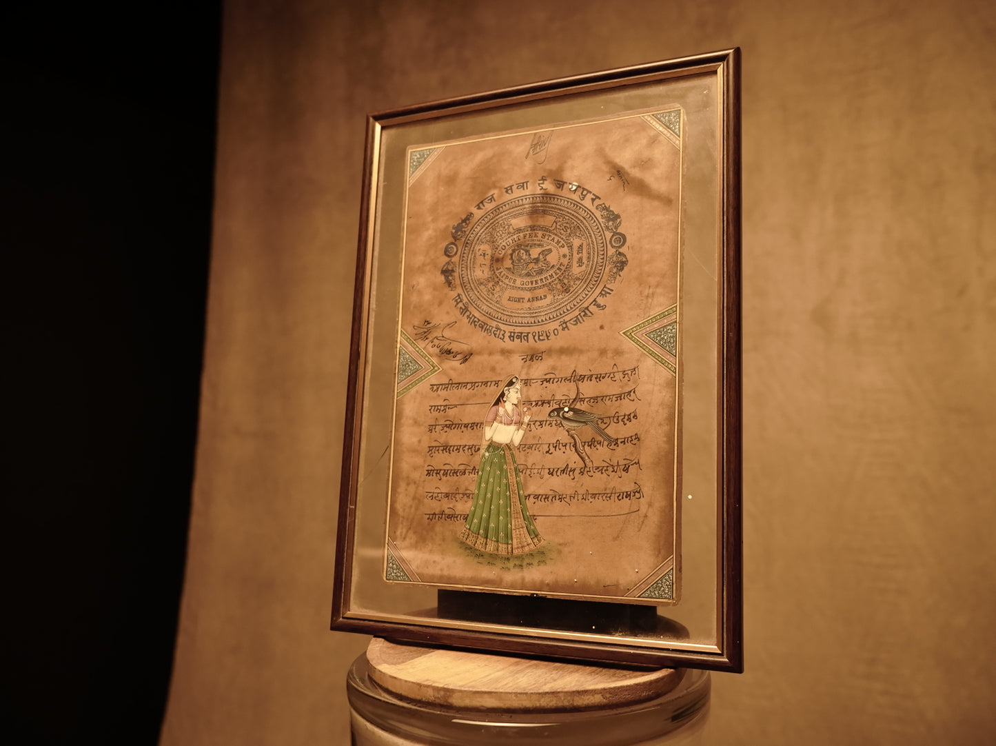 Papyrusgemälde aus der Indian Mint übermalt – Trades-Serie