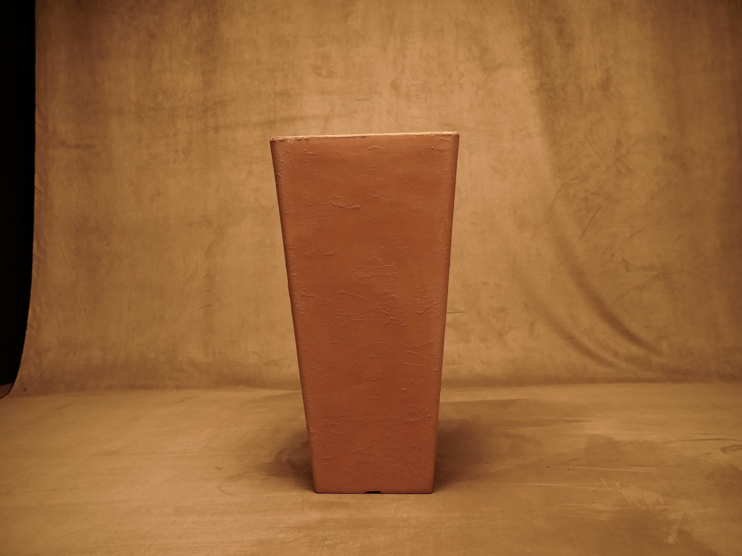 Mediterranean style tall pot, terracotta color