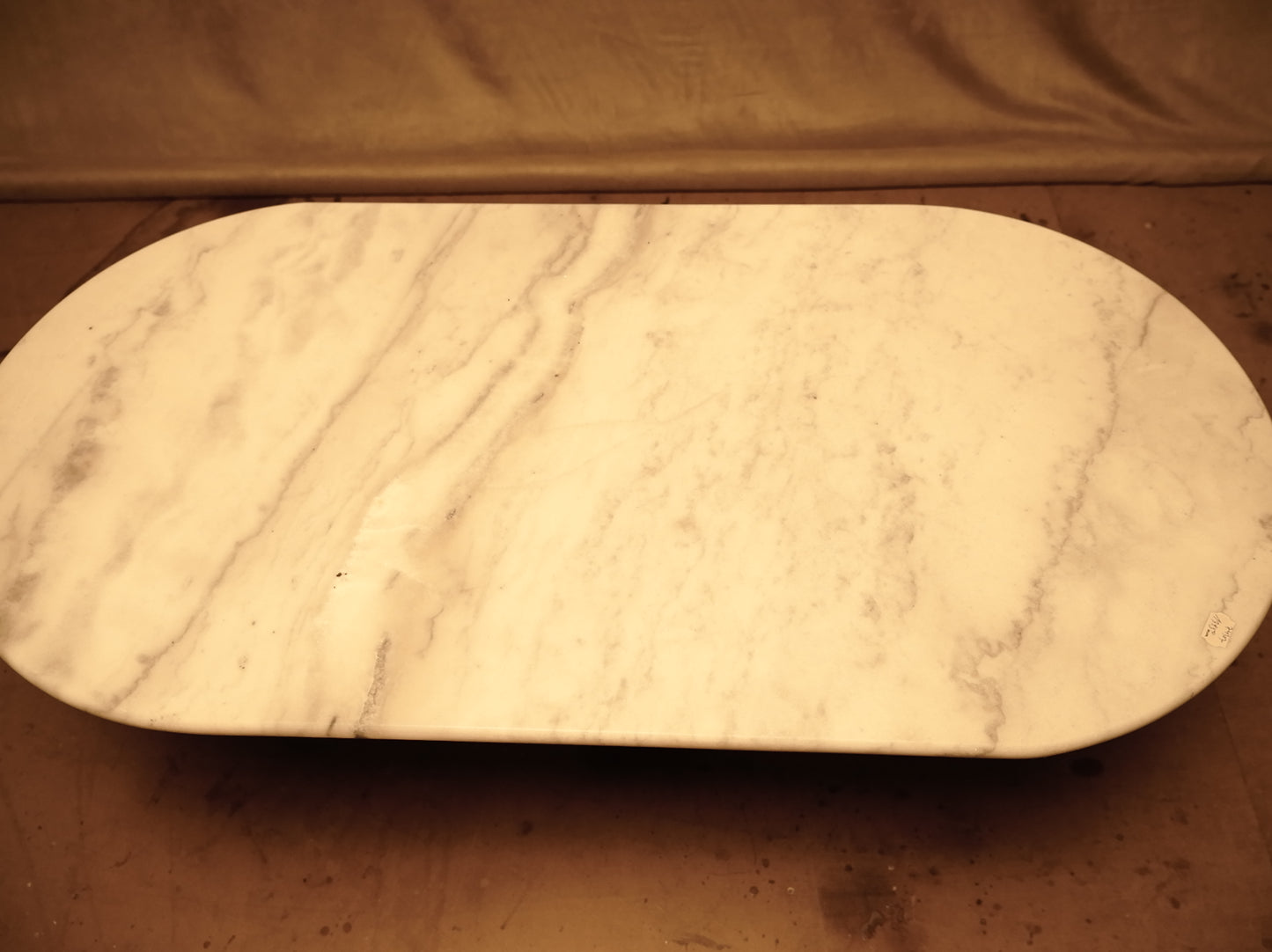 Tablero de Mesa de Mármol Ovalada