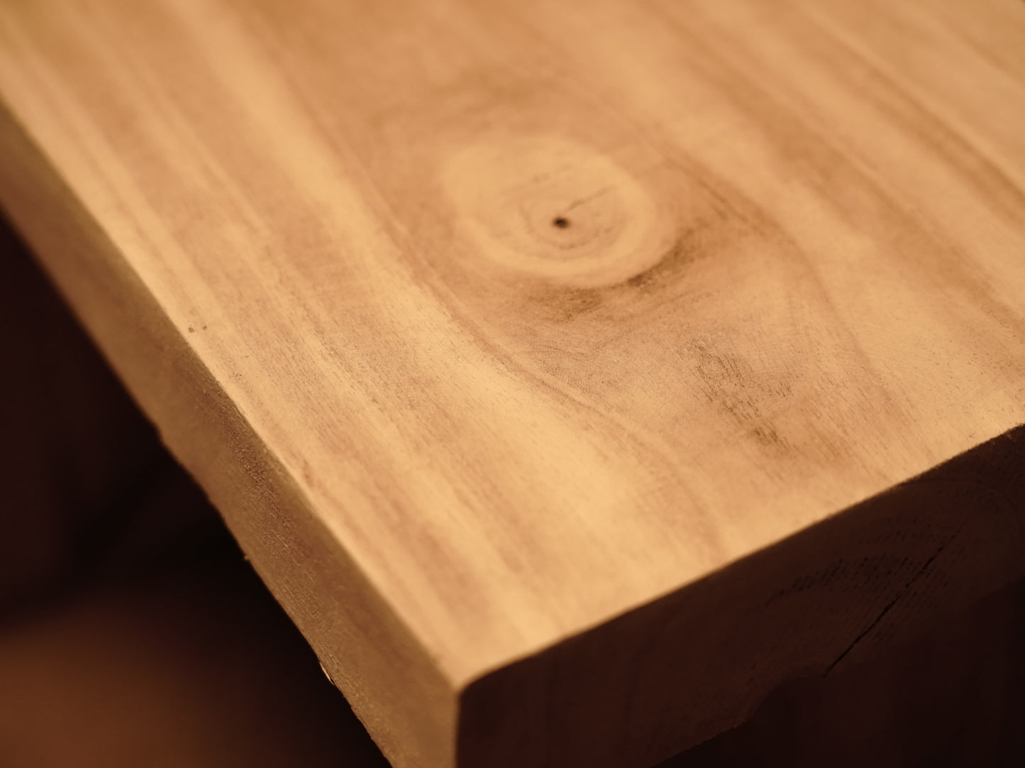 Taburete de Madera de Paulownia - Estilo Rústico Natural