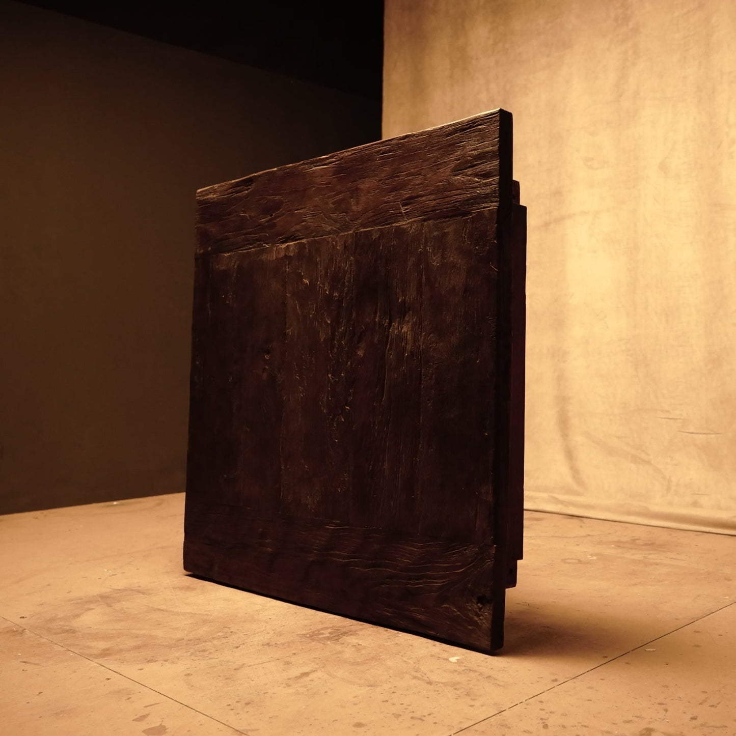 Tablero de mesa de madera maciza rústico 90x90