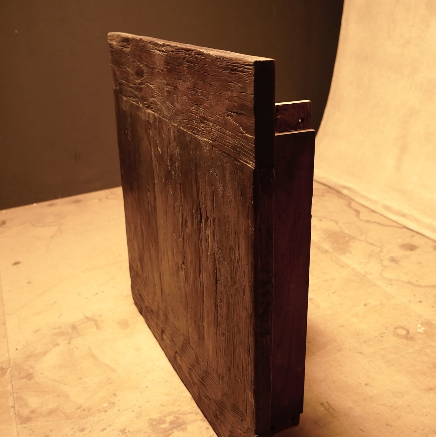 Tablero de mesa de madera maciza rústico 90x90