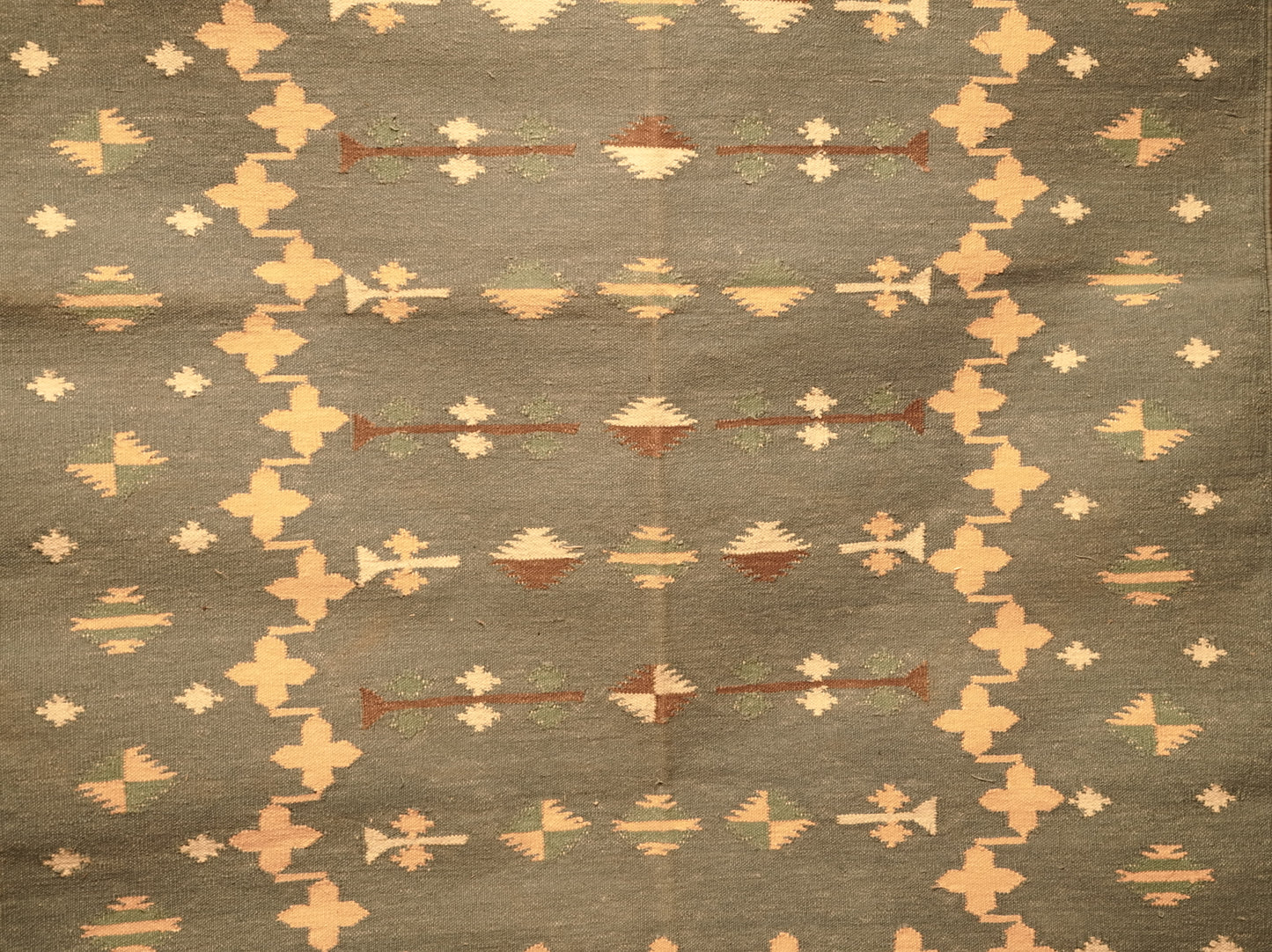 Ethnic Blue Cotton Rug