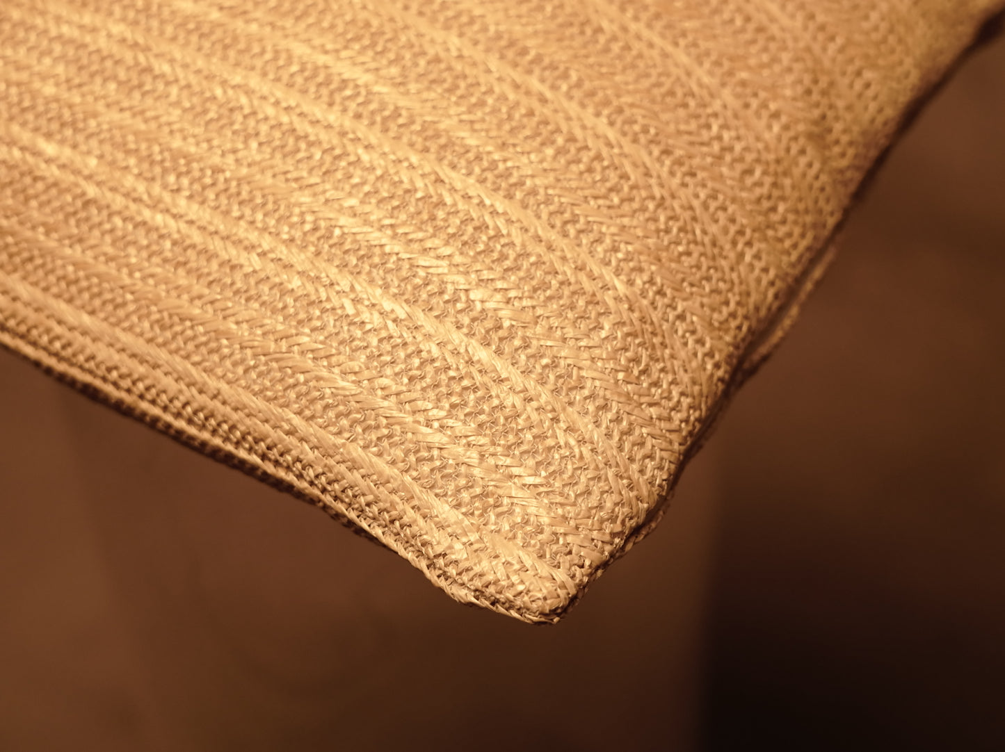 Square Seat Cushion without Fringe in Natural Polypropylene