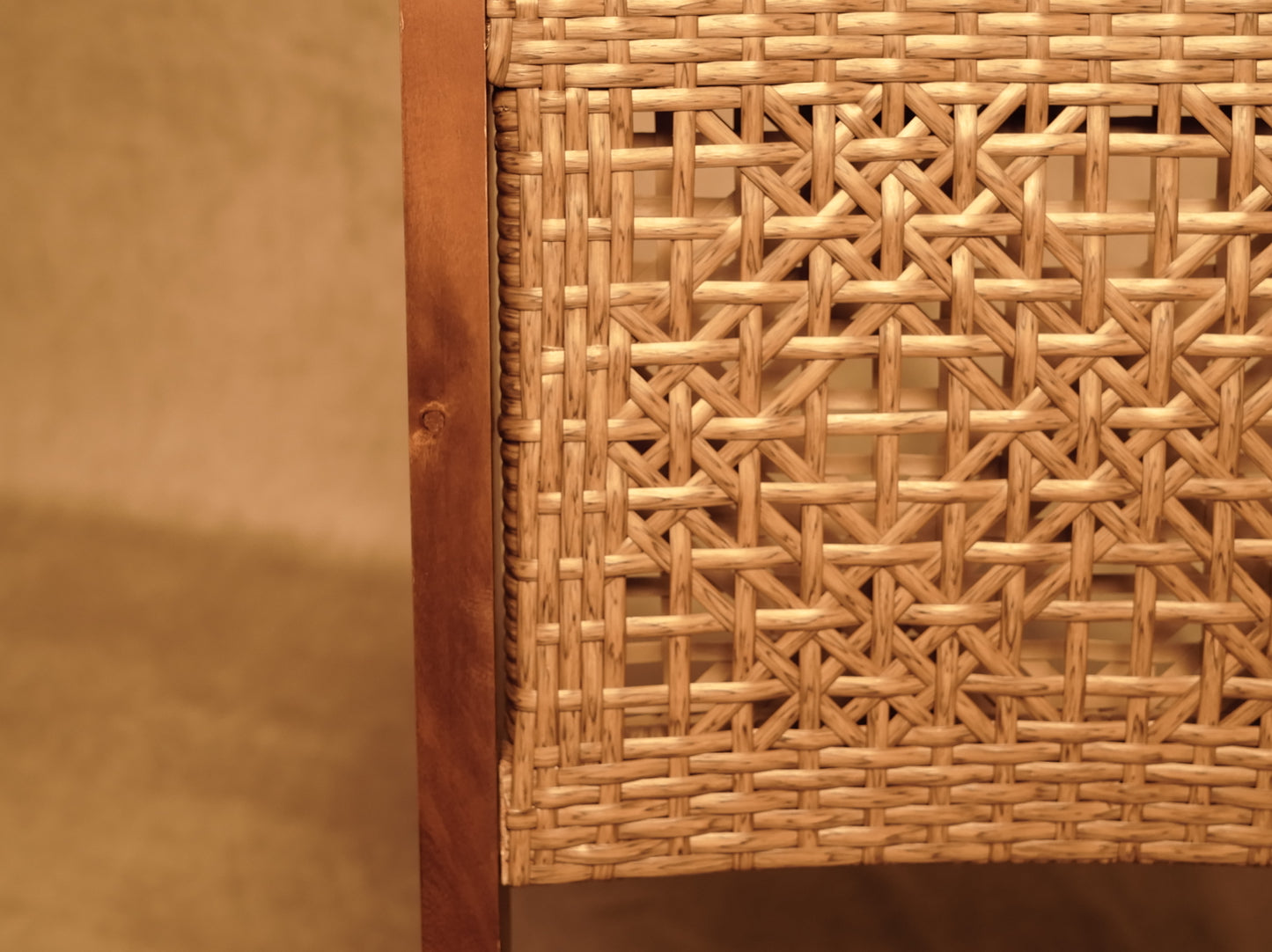Rattan and Wood Chair