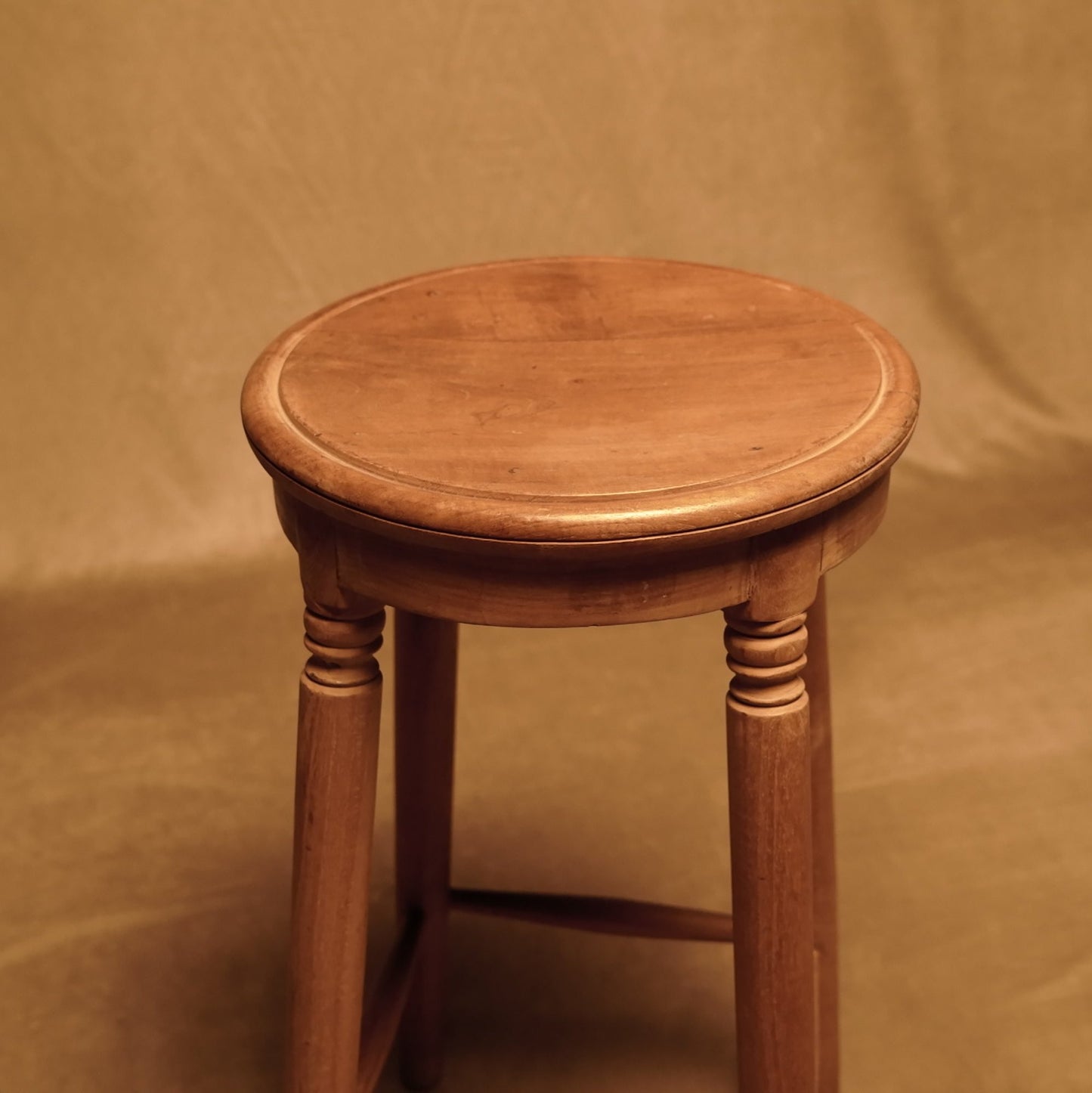 Vintage rustic style solid wood high stool