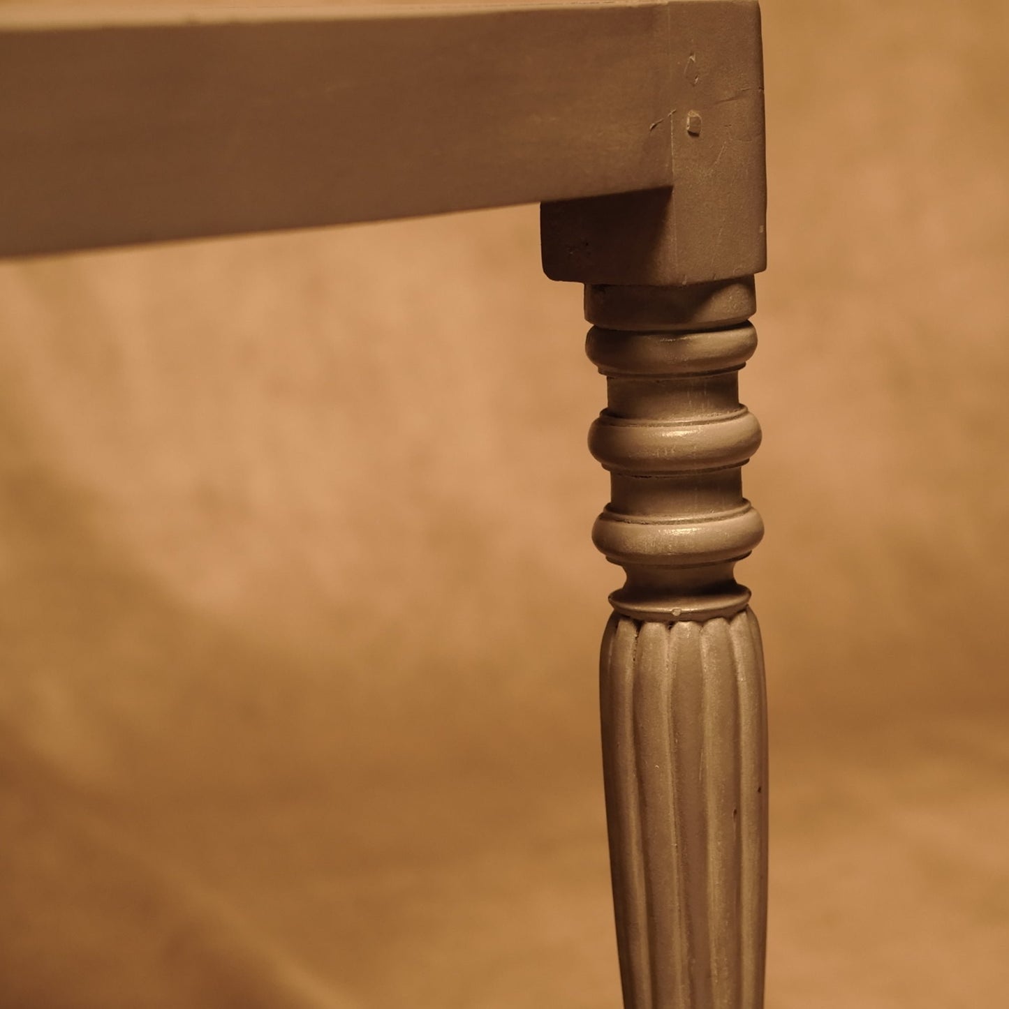 Grey Wooden Chair - Classic Style with Details