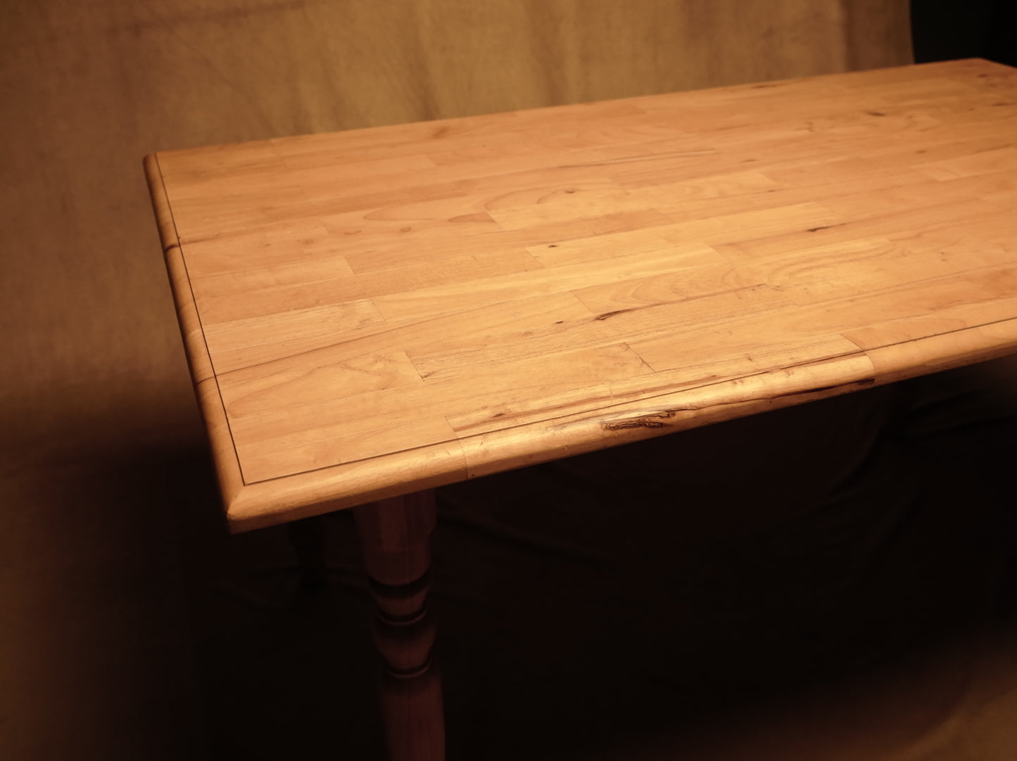 Rustic Pine Table with Turned Legs - Classic Style