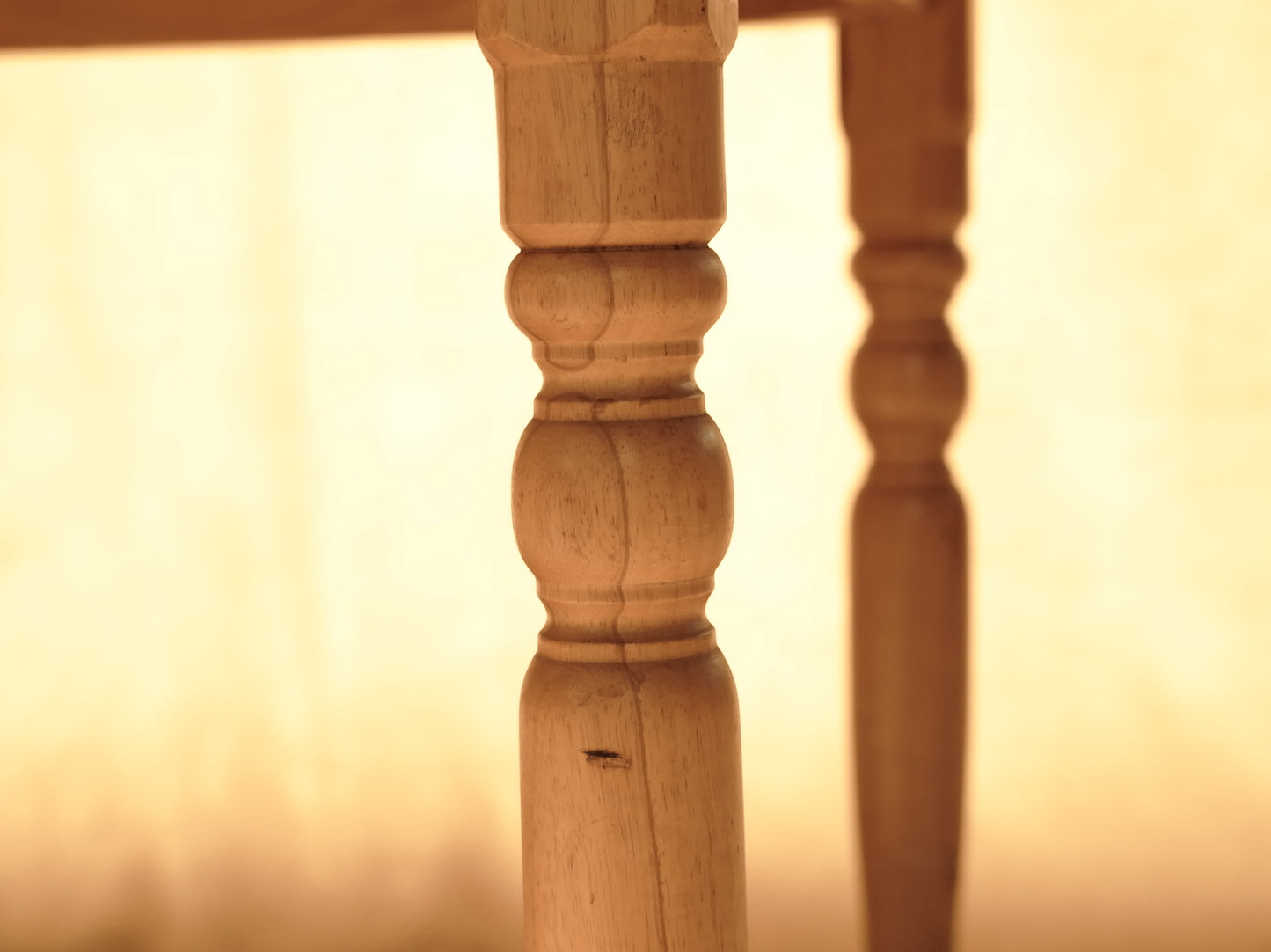 Rustic Pine Table with Turned Legs - Classic Style
