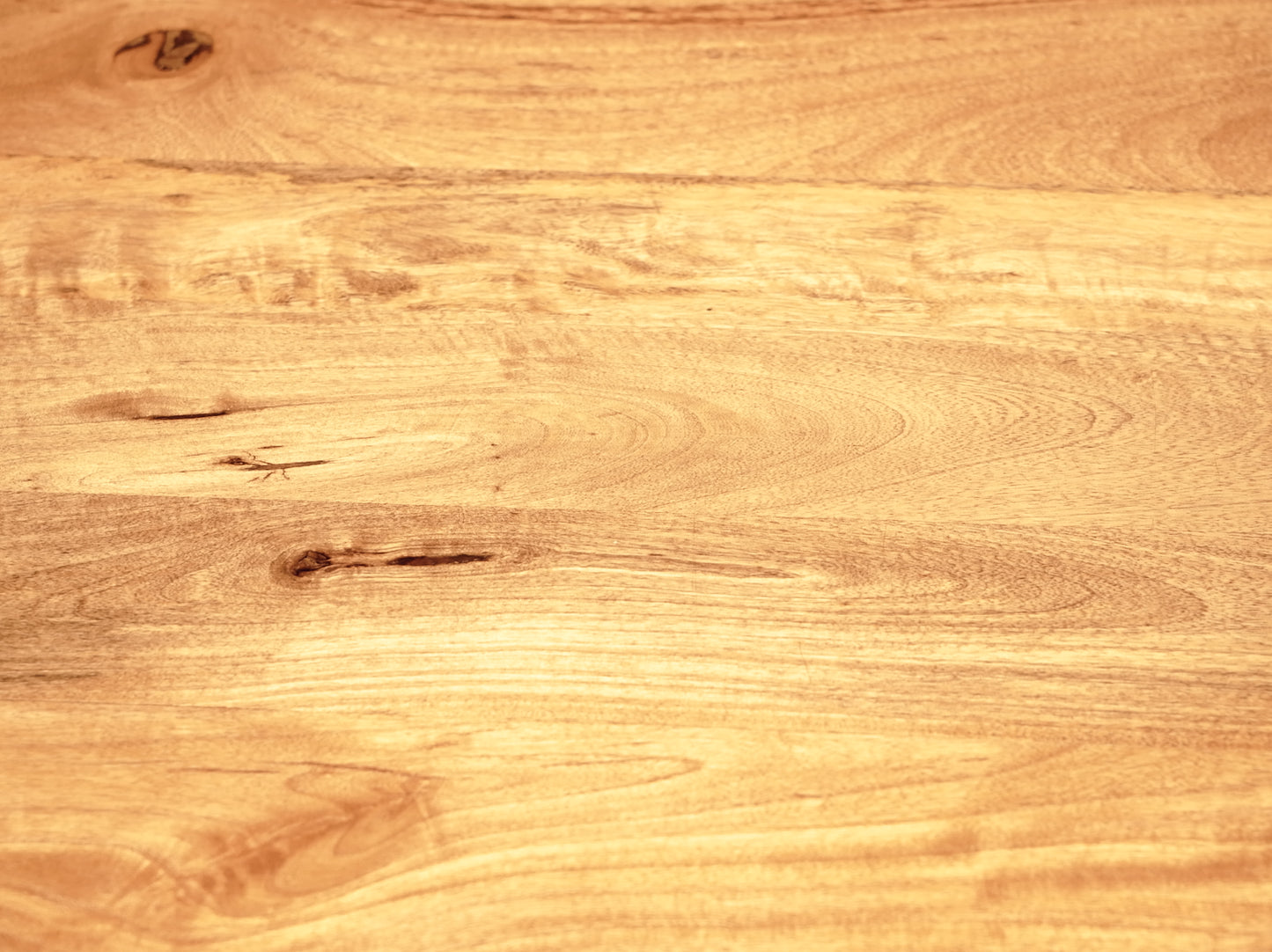 Rustic Dining Table in Natural Wood with Iron Legs
