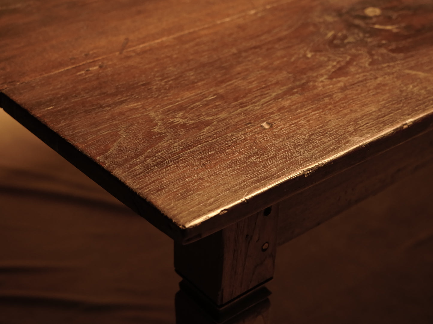 Vintage Teak Wood Canarian Kitchen Table