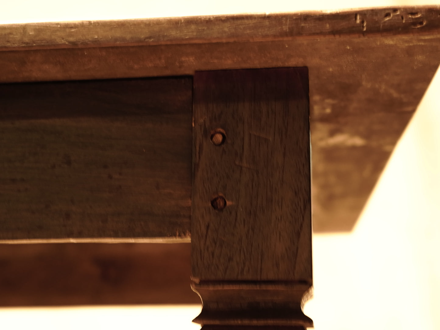 Vintage Teak Wood Canarian Kitchen Table