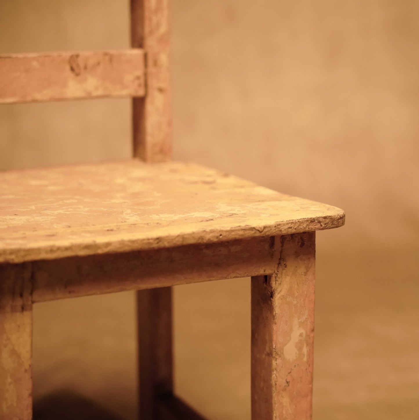 Rustic distressed vintage style wooden chair