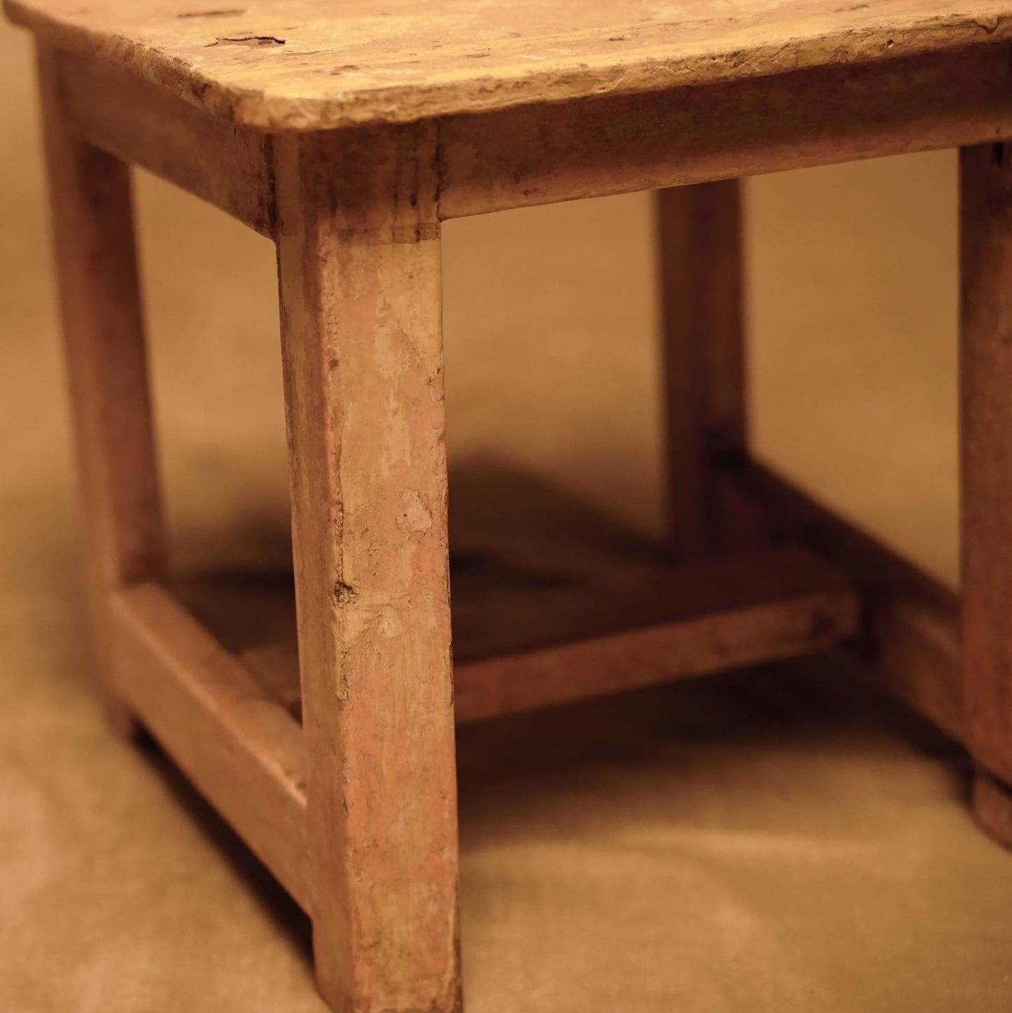 Rustic distressed vintage style wooden chair