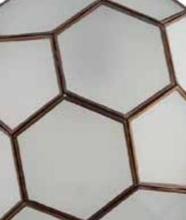 Lámpara de Techo Artesanal de Cristal y Estaño Soldado a Mano - Estilo Geométrico de 75cm