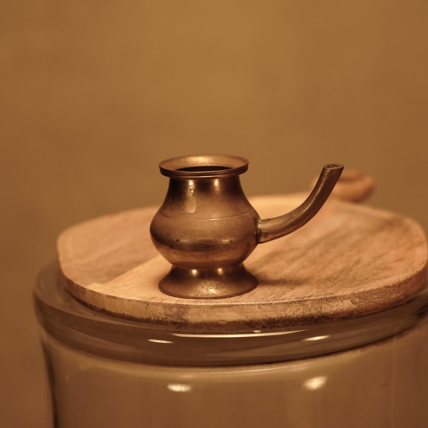 Tetera Cafetera Morisca de Latón Antigua