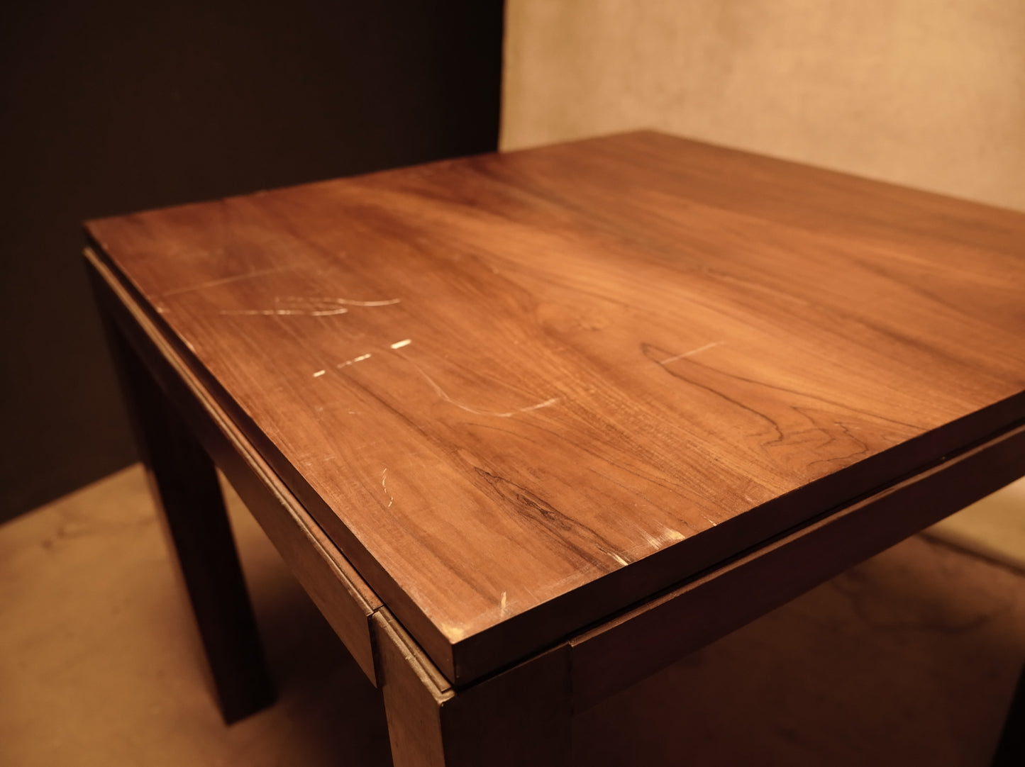 Minimalist Style Teak Wood Square Table
