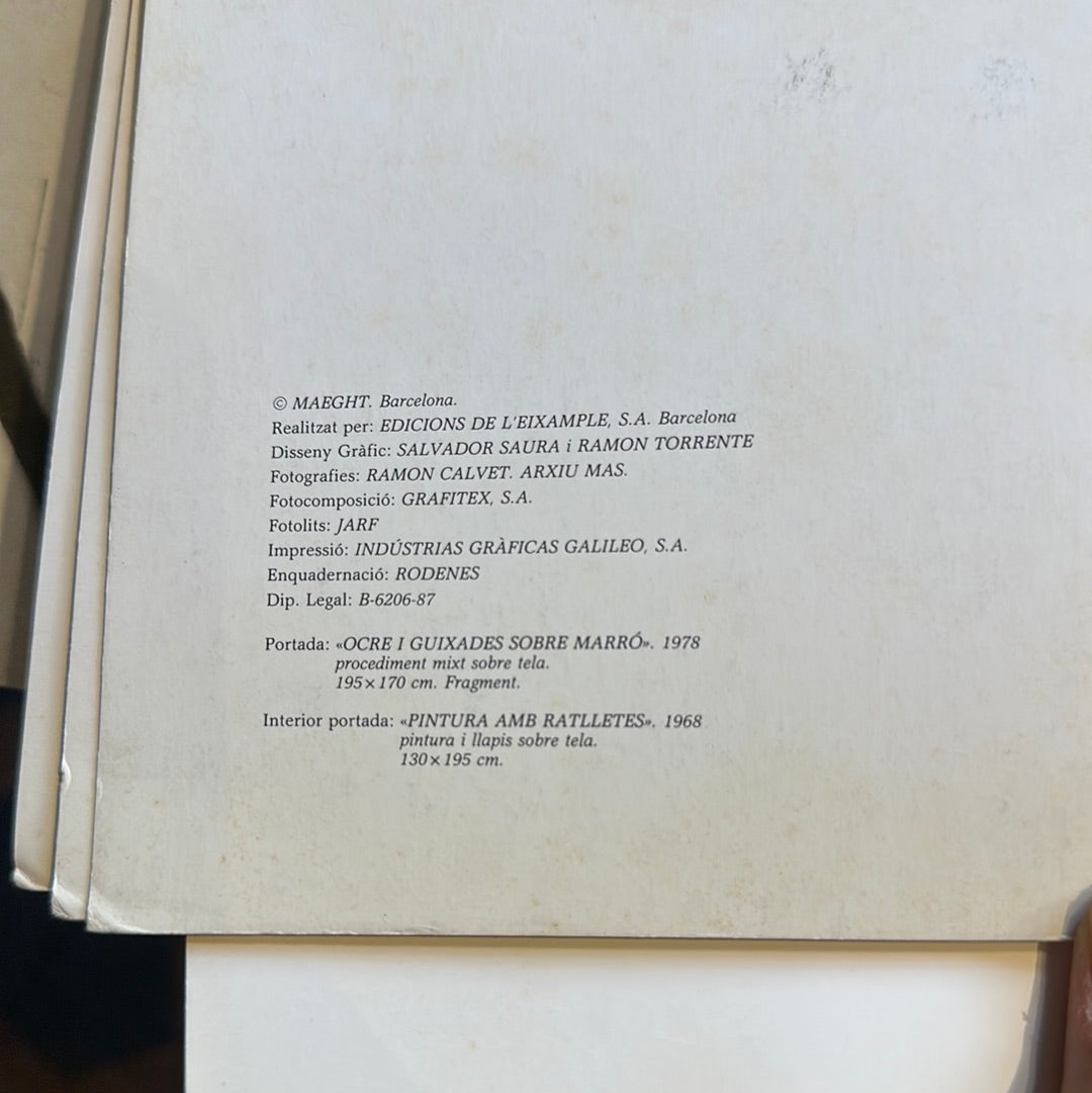 Tápies, Maeght Gallery, Matèries and large formats 1962-1979