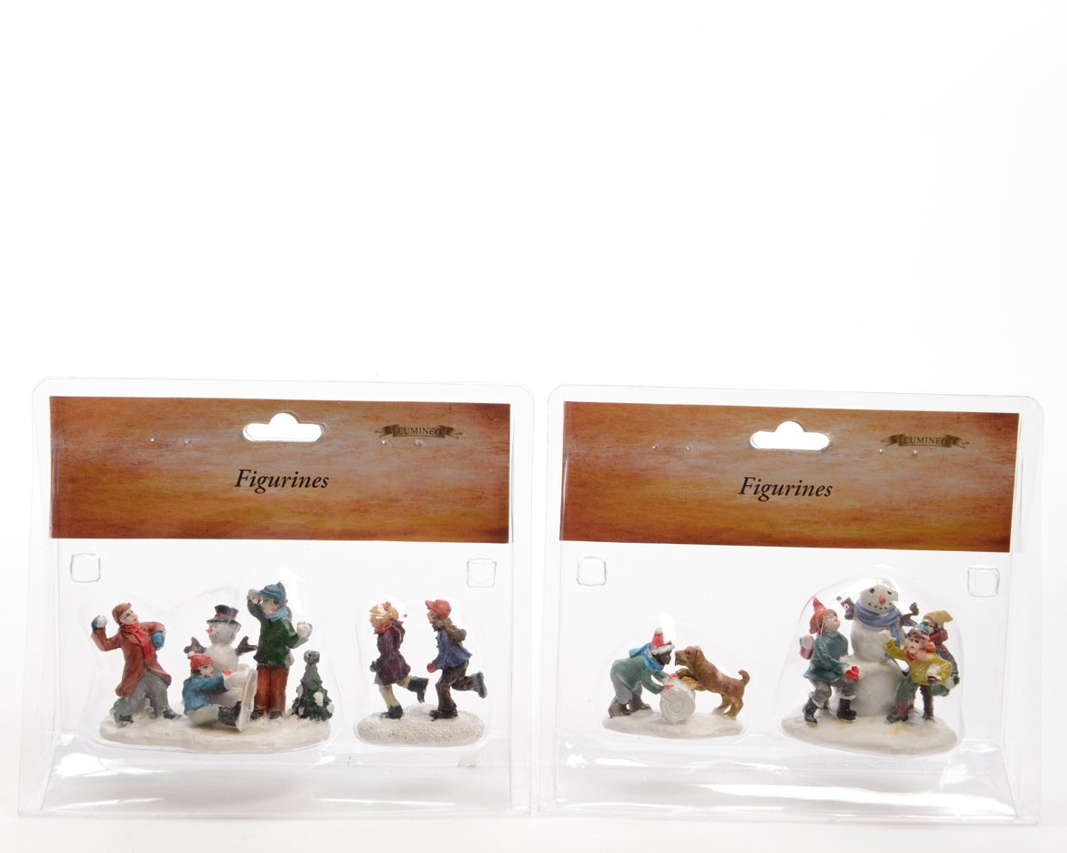 Villa Navideña de resina figura estática L4.50-W6.00-A5.50cm