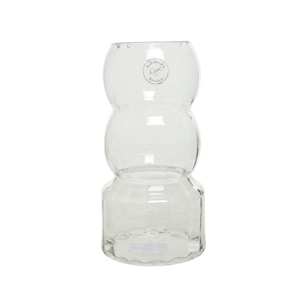 Vase aus mundgeblasenem Glas im Retro-Design