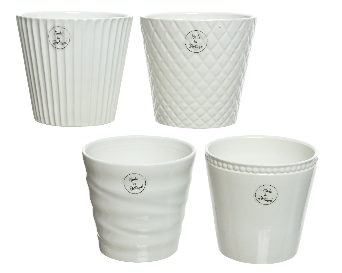 Nordic style white ceramic pots