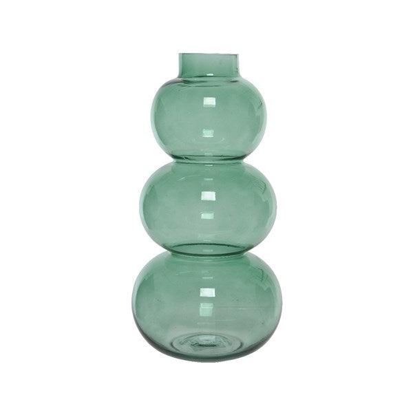 Retro Design Green Blown Glass Vase